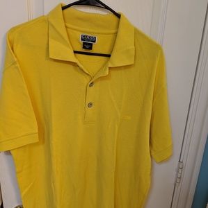 Vintage solid yellow Guess polo shirt